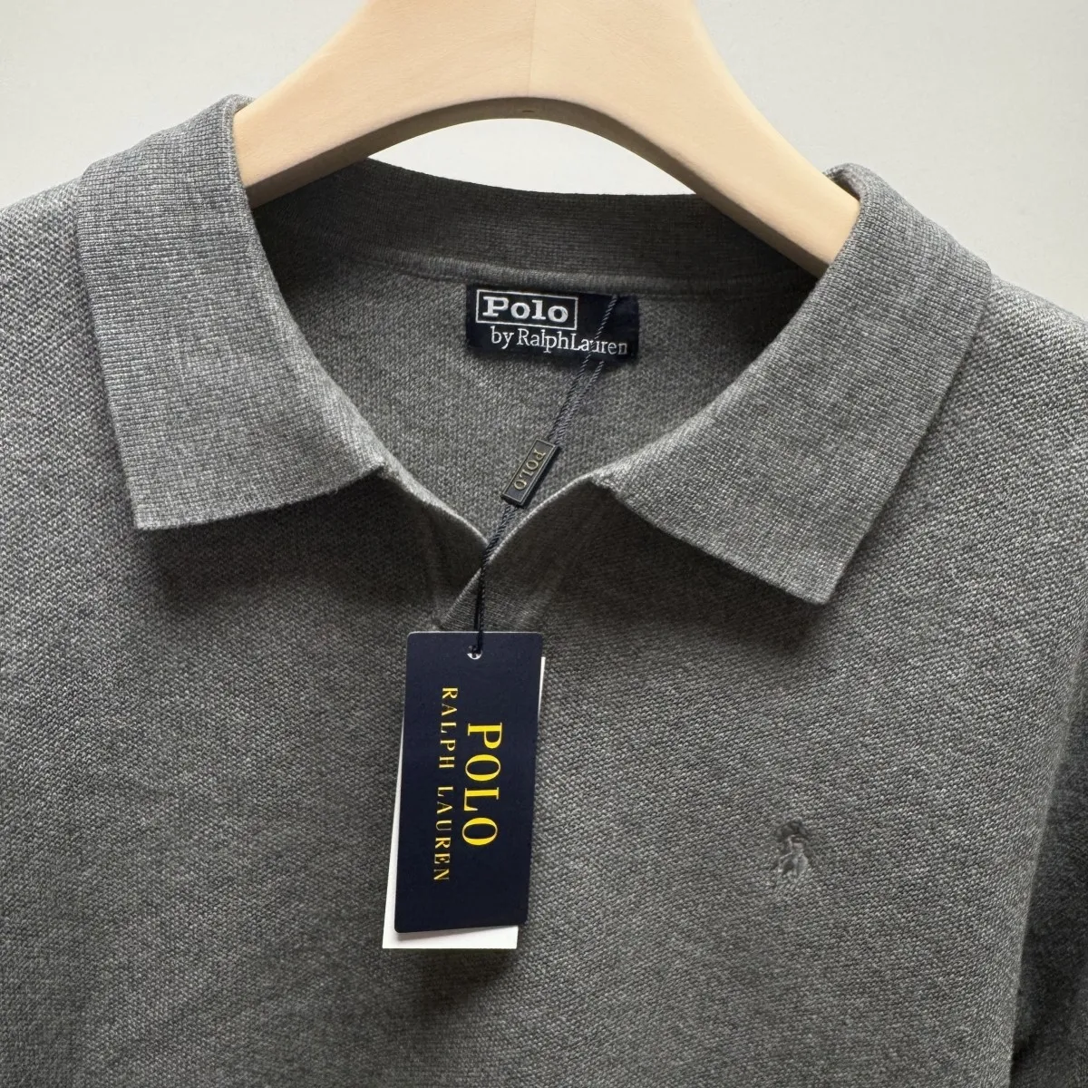 P260 Ralph Lauren lapel V-neck sweater Color: black gray royal blue Size: S-XXL 1:1 same style, model number (RL18774)